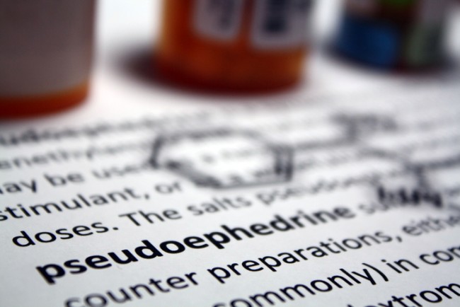 Image of pseudoephedrine label